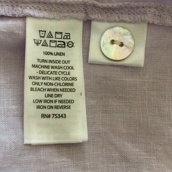 Sigrid Olsen 100% Linen Peplum Top - Picture 5 of 6